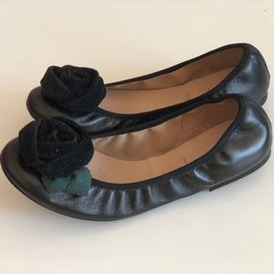 French Sole Flexible Black Ballet Flats